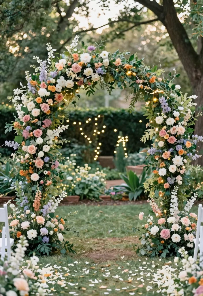 15 Classy Backyard Wedding Ideas With Elegant Details - 1. Enchanted Floral Arches 1