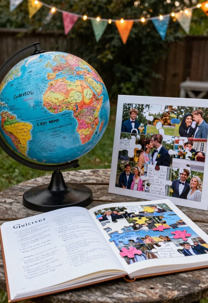 15 Classy Backyard Wedding Ideas With Elegant Details - 7. Personalized Guest Book Alternatives 1