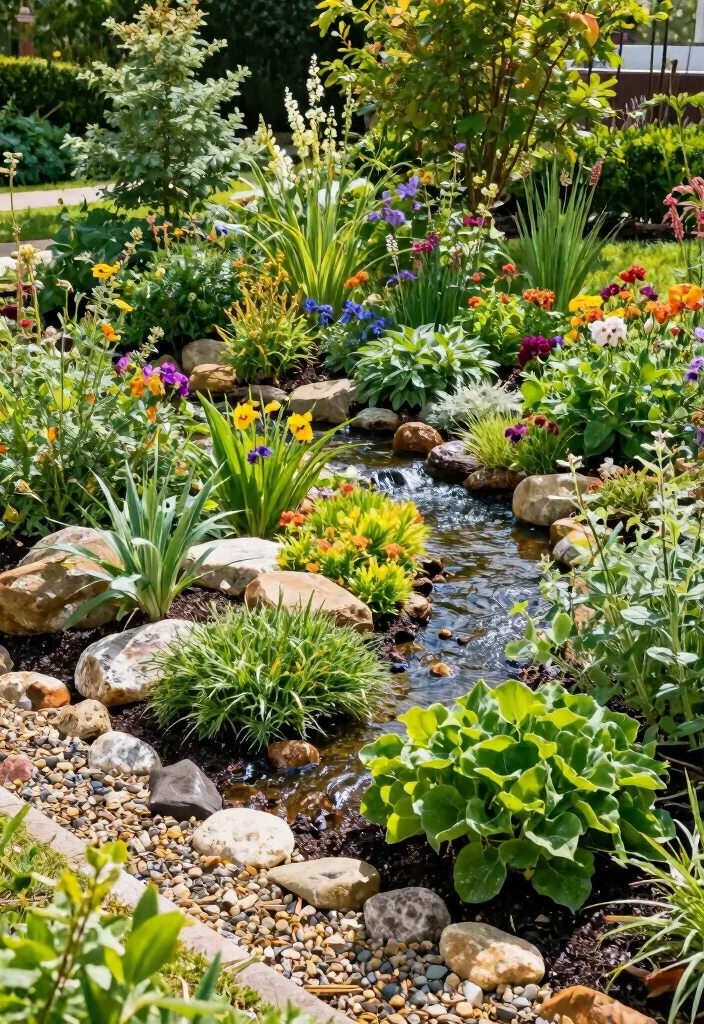 15 Home Backyard Ideas That Transform Your Space - 12. Rain Gardens: Nature’s Way to Manage Stormwater 1