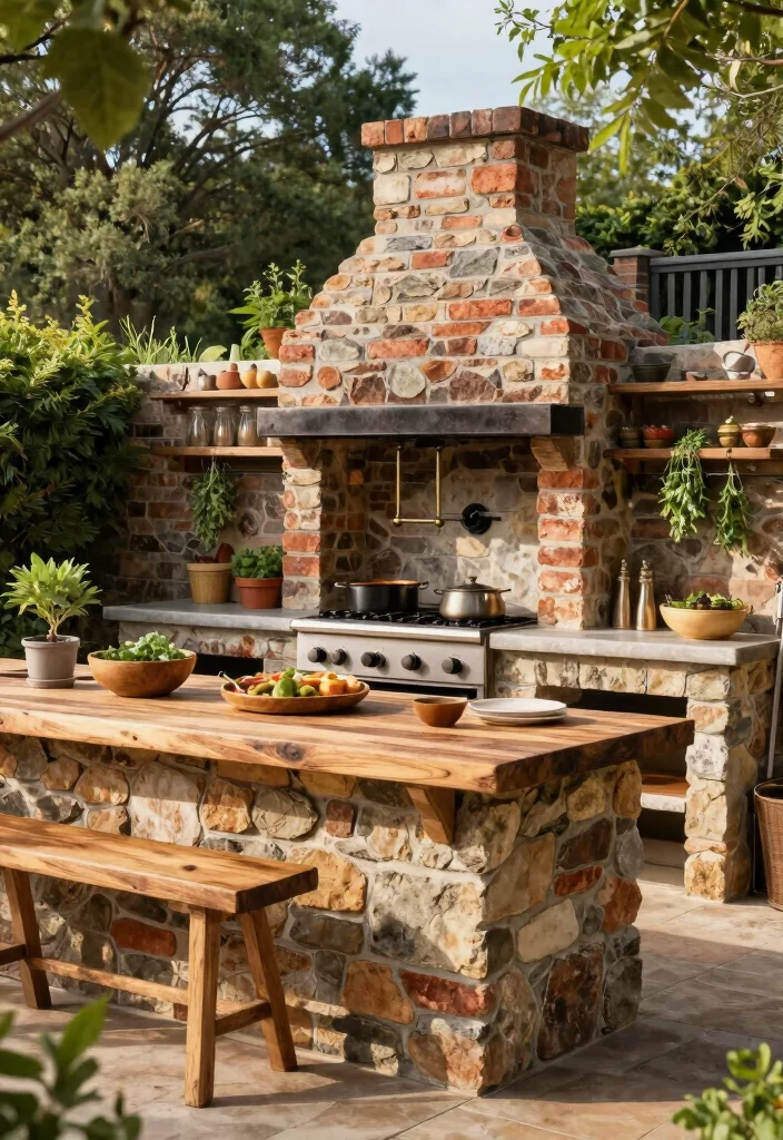 15 Home Backyard Ideas That Transform Your Space - 13. Outdoor Kitchens: Culinary Delights in Nature 1