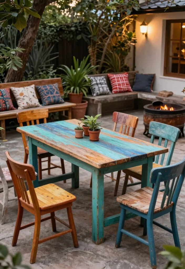 15 Home Backyard Ideas That Transform Your Space - 2. Recycled Furniture: Stylish and Sustainable 1