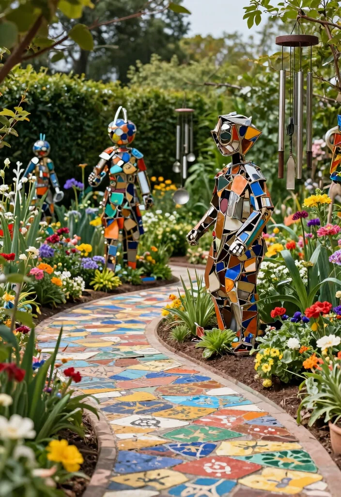 15 Home Backyard Ideas That Transform Your Space - 5. Outdoor Art Installations: Creative Expression 1