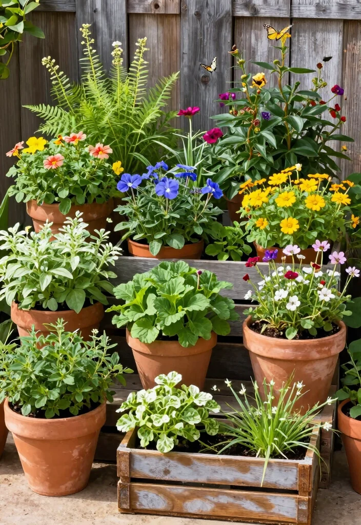 15 Home Backyard Ideas That Transform Your Space - 9. Container Gardens: Flexibility in Design 1