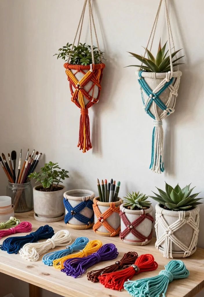 15 Macrame Hanging Planter Ideas With Boho Charm - 14. Customizable Macrame Planters 1