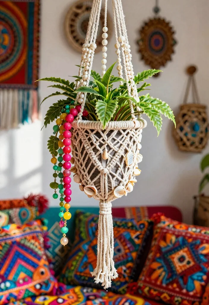 15 Macrame Hanging Planter Ideas With Boho Charm - 6. Mixed-Media Macrame Planters 1