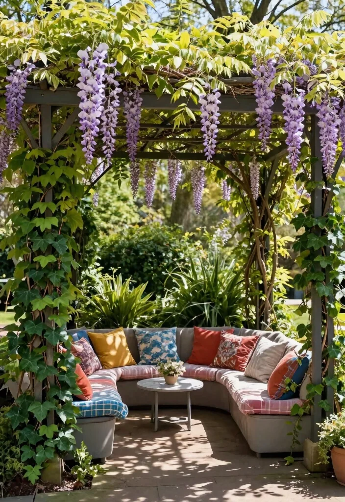 15 Metal Pergola Steel Ideas With Modern Edge - 6. Canopy of Green 1