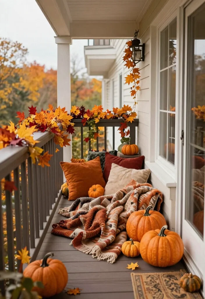 15 Narrow Balcony Ideas That Make Small Spaces Shine 13 15 Narrow Balcony Ideas That Make Small Spaces Shine - 13. Seasonal Decor Changes 1