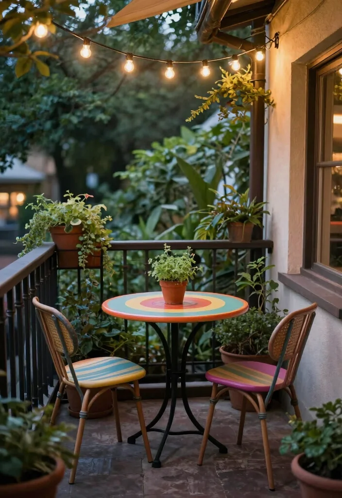 15 Narrow Balcony Ideas That Make Small Spaces Shine 6 15 Narrow Balcony Ideas That Make Small Spaces Shine - 6. Charming Bistro Set 1