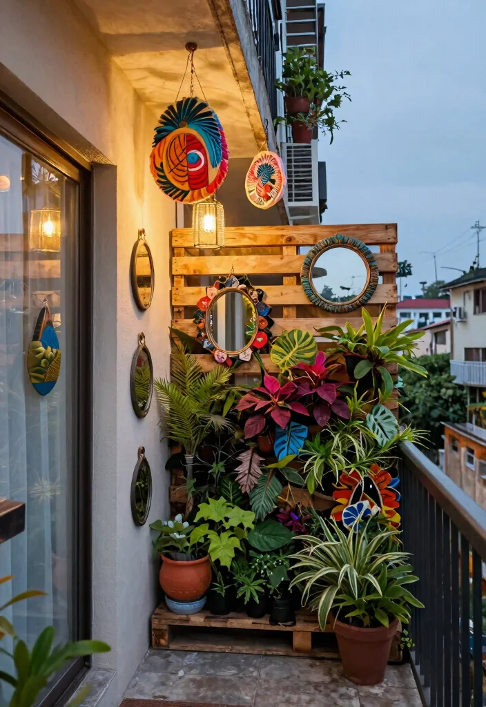 15 Narrow Balcony Ideas That Make Small Spaces Shine 7 15 Narrow Balcony Ideas That Make Small Spaces Shine - 7. Artistic Wall Decor 1