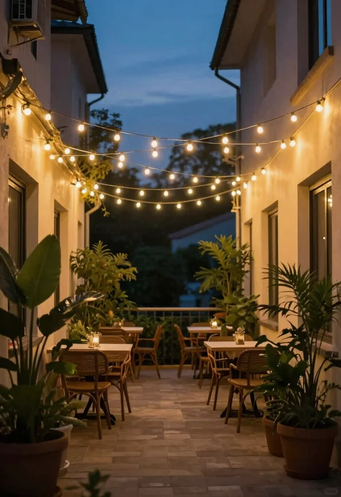 15 Narrow Balcony Ideas That Make Small Spaces Shine 8 15 Narrow Balcony Ideas That Make Small Spaces Shine - 8. String Light Magic 1