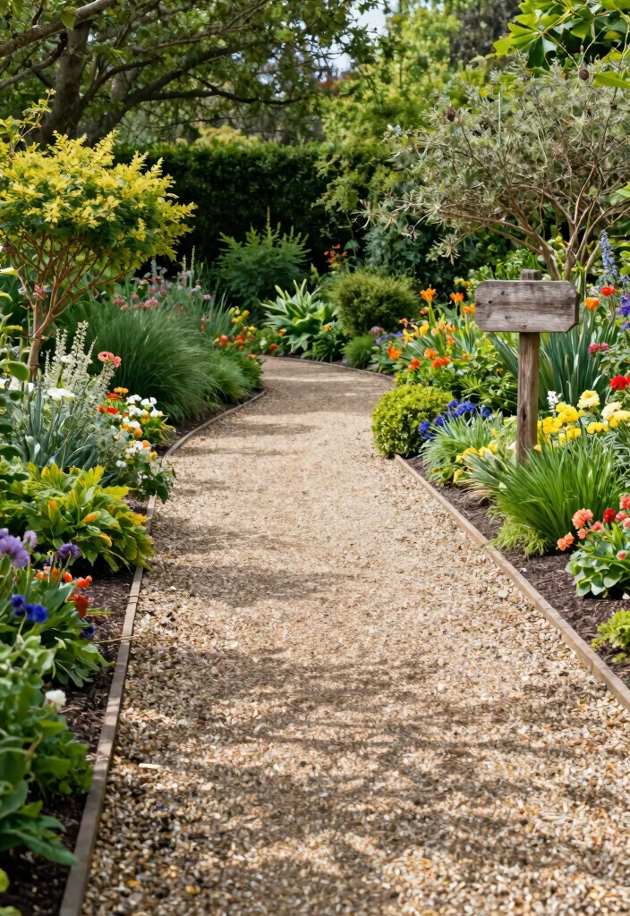 15 Pea Gravel Backyard Ideas With Simple Rustic Texture - 1. Pea Gravel Pathways to Wander 1