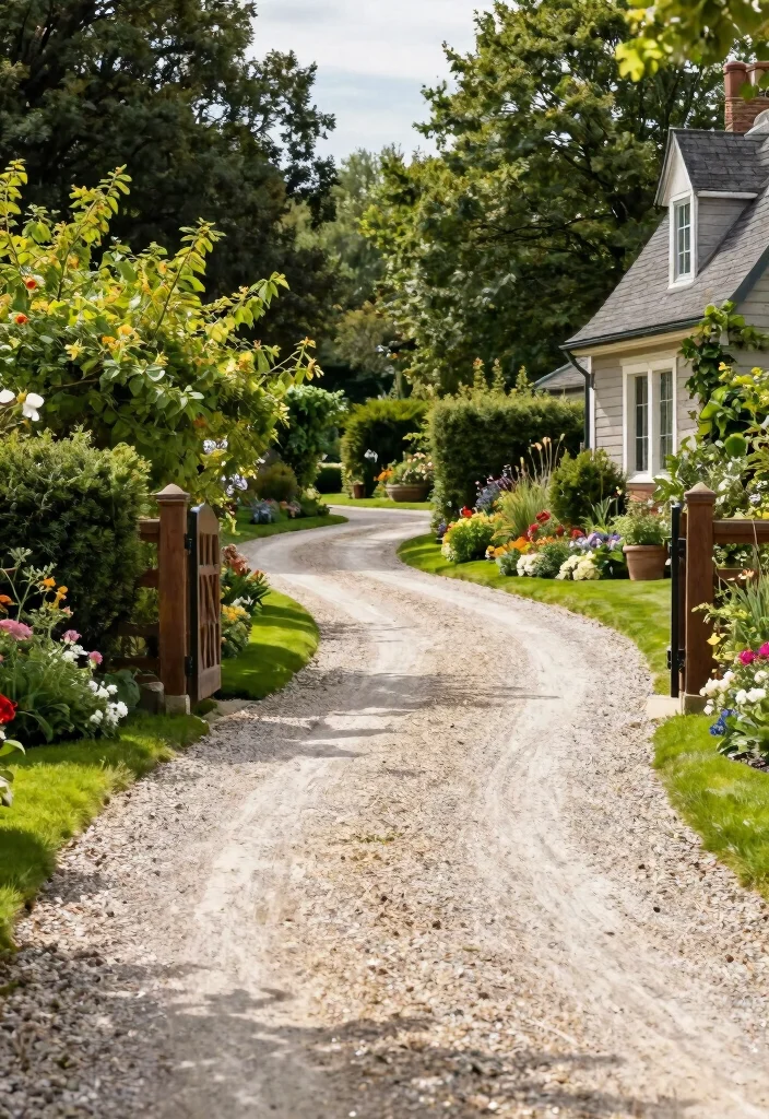 15 Pea Gravel Backyard Ideas With Simple Rustic Texture - 12. Driveway Redesign with Pea Gravel 1