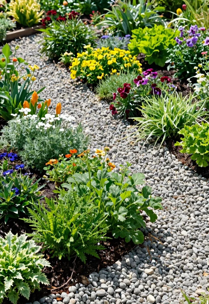 15 Pea Gravel Backyard Ideas With Simple Rustic Texture - 9. Pea Gravel as a Mulch Alternative 1