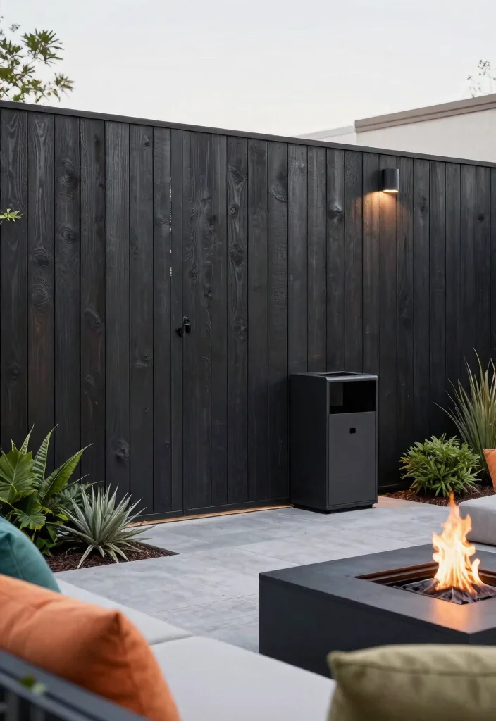 15 Trash Can Fence Ideas That Hide Clutter Stylishly - 2. Modern Minimalist Panels 1