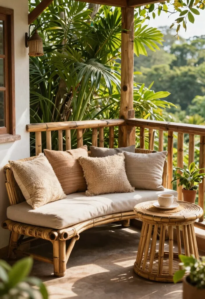 15 Tulasi Kota Designs in Balcony Ideas With Traditional Touch - 10. Sustainable Furniture 1