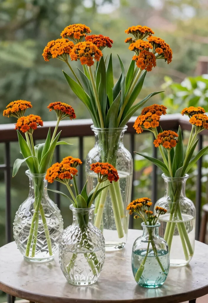 15 Tulasi Kota Designs in Balcony Ideas With Traditional Touch - 13. Recycled Glass Vases 1