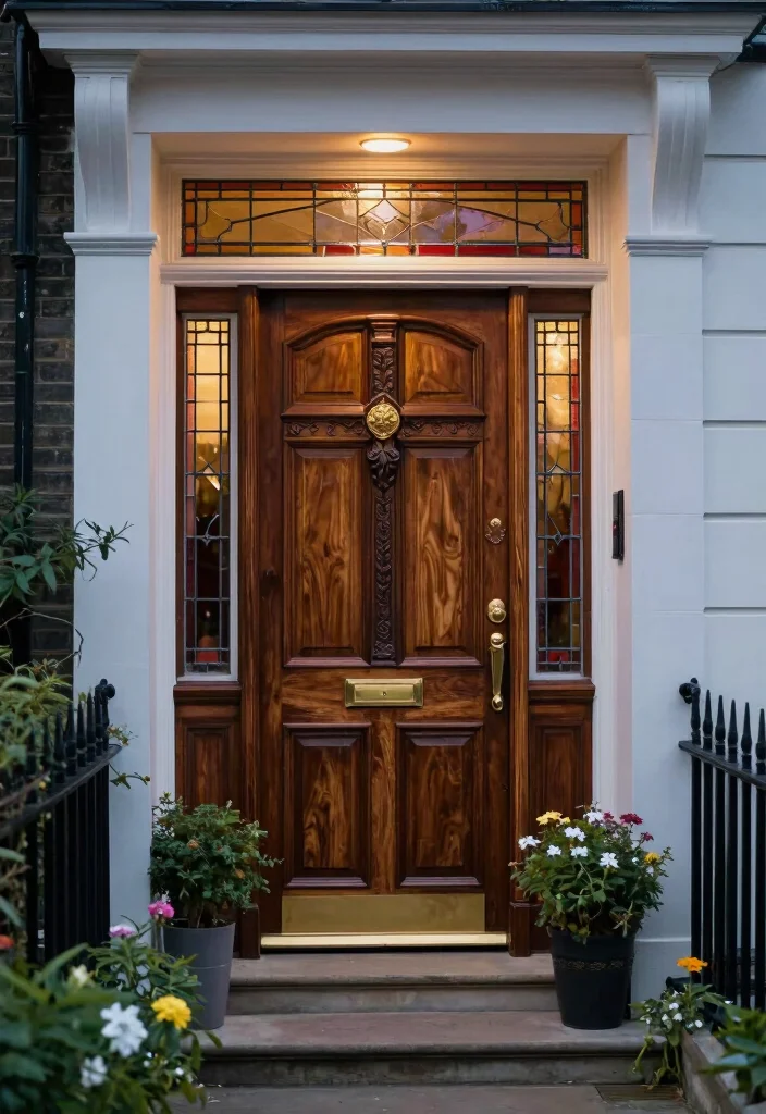 15 Victorian Terrace Exterior Ideas With Classic Detail 10 15 Victorian Terrace Exterior Ideas With Classic Detail - 10. Custom Front Doors 1