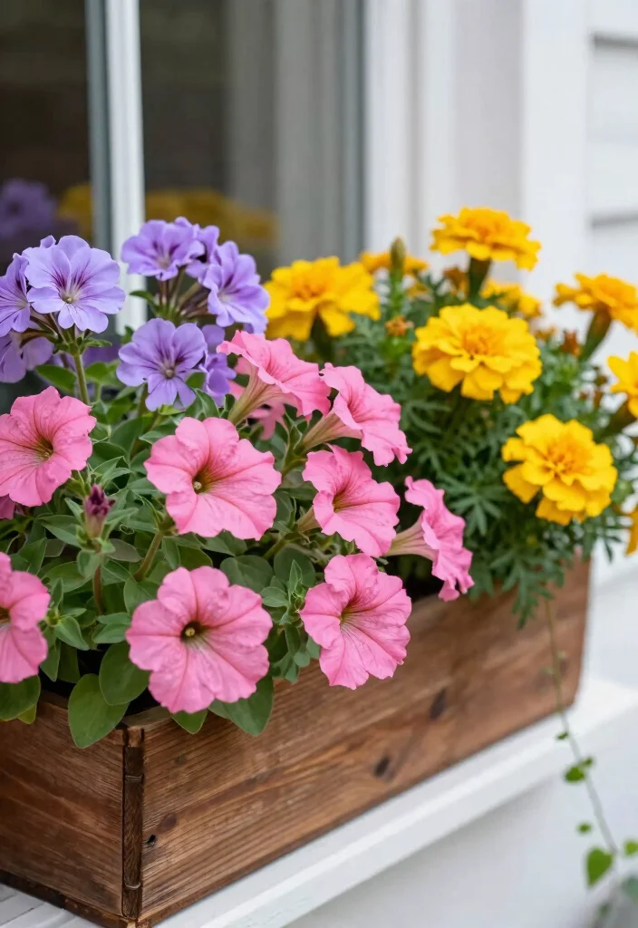 15 Window Planter Ideas That Add Instant Color 1 15 Window Planter Ideas That Add Instant Color - 1. Vibrant Flower Window Boxes 1
