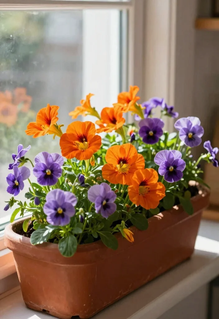 15 Window Planter Ideas That Add Instant Color 7 15 Window Planter Ideas That Add Instant Color - 7. Edible Flower Boxes 1