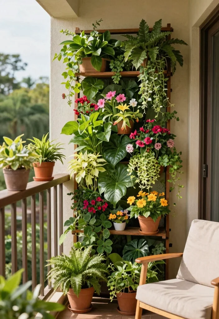 16 Back Balcony Ideas That Feel Private & Relaxing - 1. Lush Vertical Gardens 1