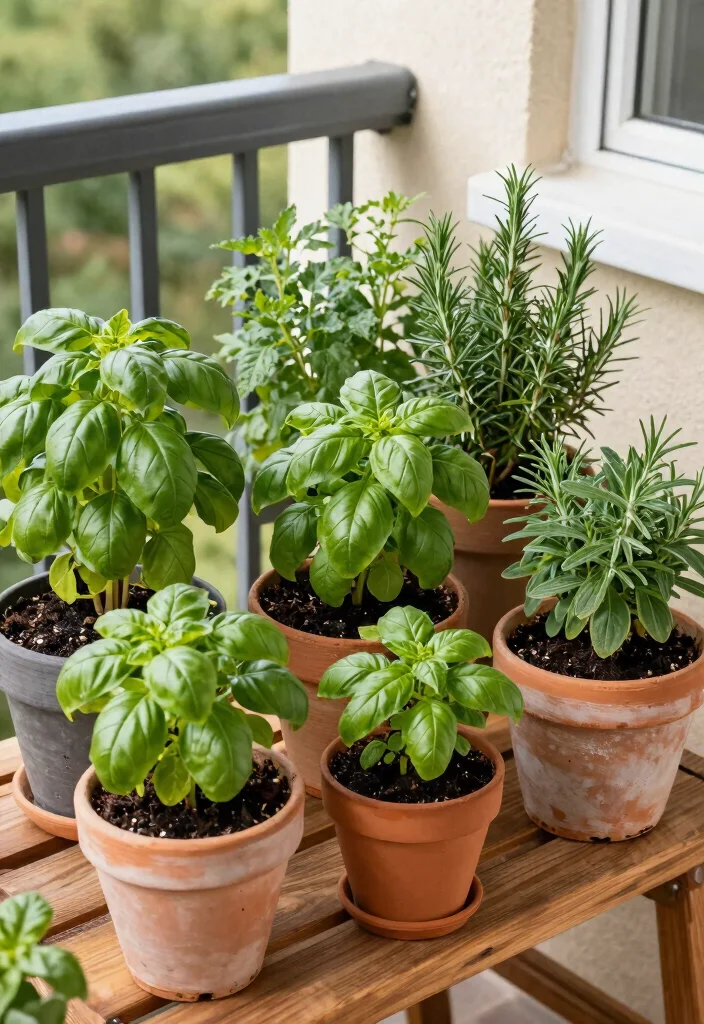16 Back Balcony Ideas That Feel Private & Relaxing - 14. Herb Garden 1