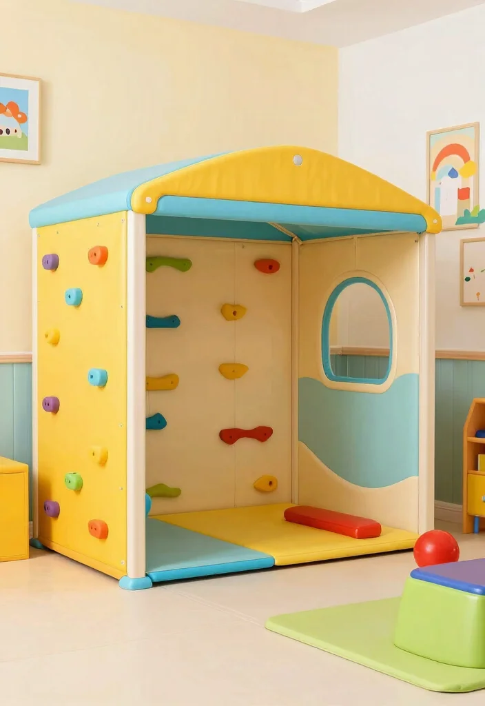 16 Backyard Gym Shed Ideas for a Functional Outdoor Studio - 12. Playful Kids' Gym Shed 1