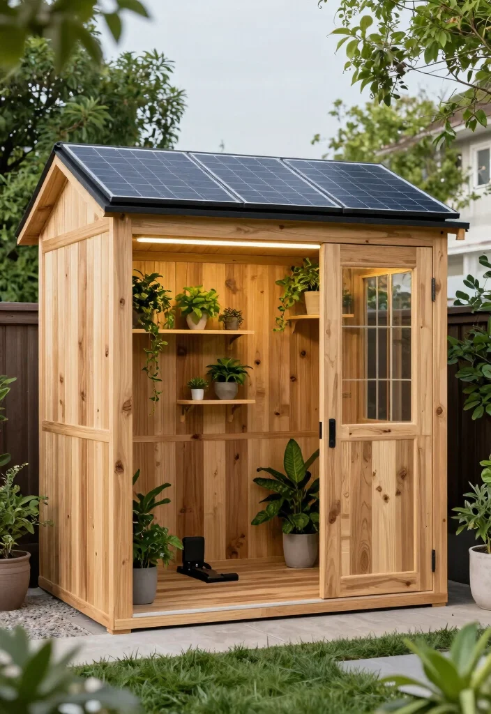 16 Backyard Gym Shed Ideas for a Functional Outdoor Studio - 6. Eco-Friendly Shed Solutions 1