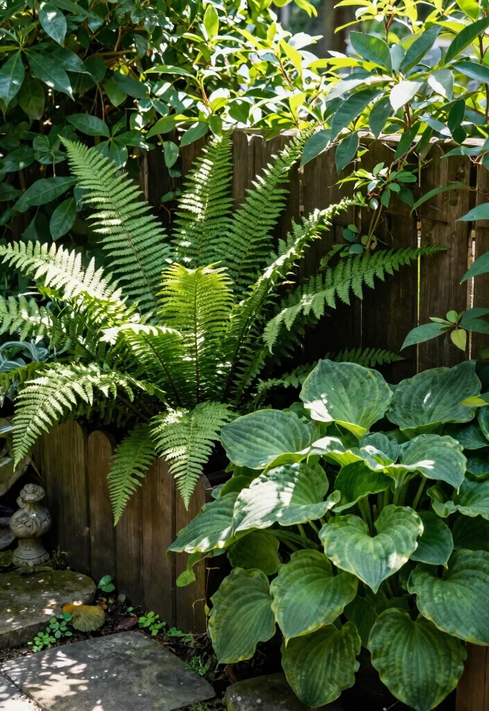 16 Backyard Plants Along Fence Ideas With Lush Layers 13 16 Backyard Plants Along Fence Ideas With Lush Layers - 13. Vertical Garden with Shade Tolerant Plants 1