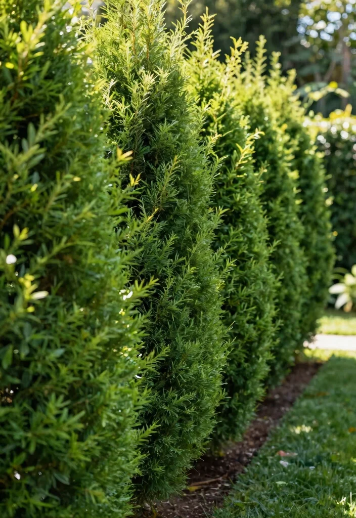 16 Backyard Plants Along Fence Ideas With Lush Layers 14 16 Backyard Plants Along Fence Ideas With Lush Layers - 14. Adding Privacy with Tall Shrubs 1