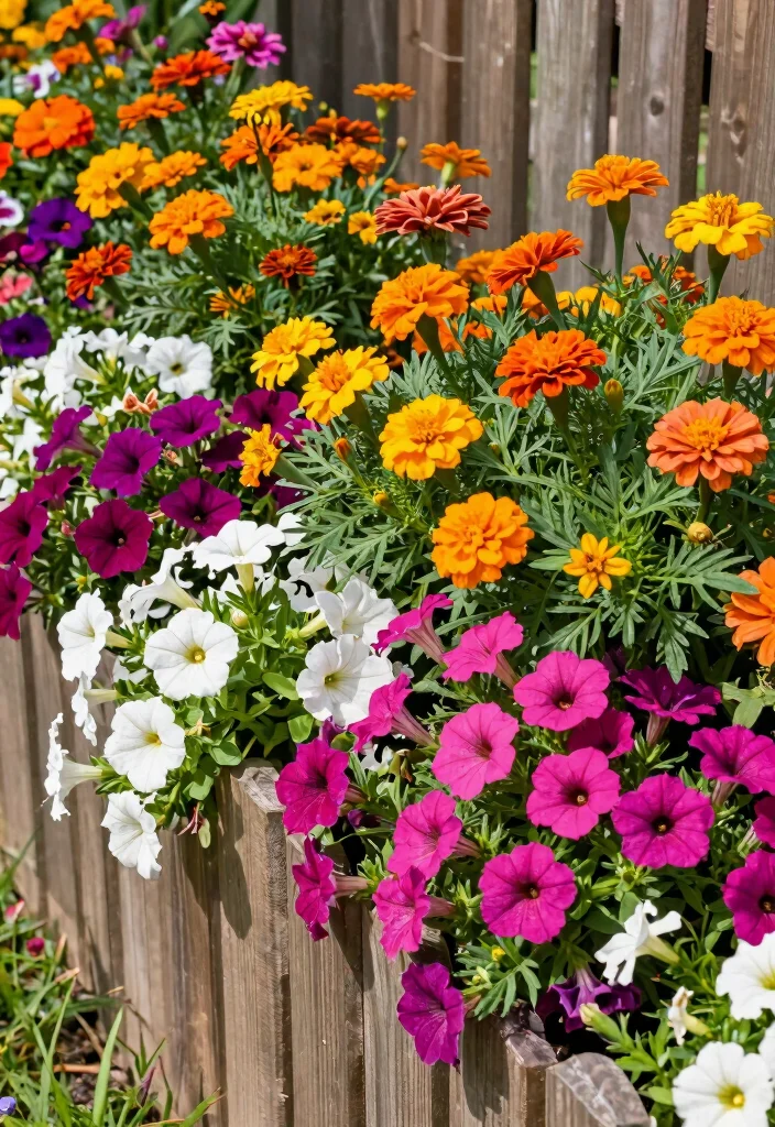 16 Backyard Plants Along Fence Ideas With Lush Layers 16 16 Backyard Plants Along Fence Ideas With Lush Layers - 16. Seasonal Color with Annual Flowers 1