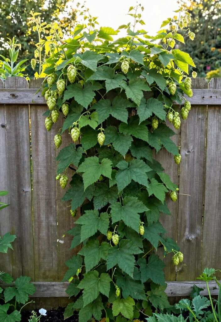 16 Backyard Plants Along Fence Ideas With Lush Layers 4 16 Backyard Plants Along Fence Ideas With Lush Layers - 4. Gorgeous Hops Vines 1