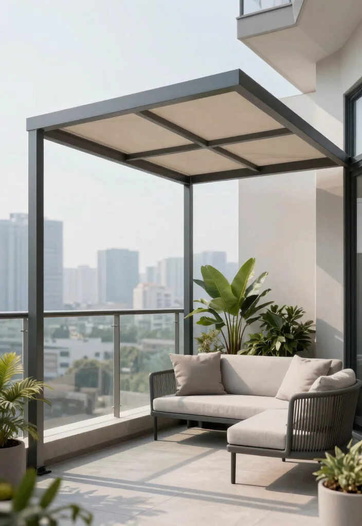 16 Balcony Pop Design Ideas With Trendy Ceiling Style - 6. Modern Canopy Designs 1