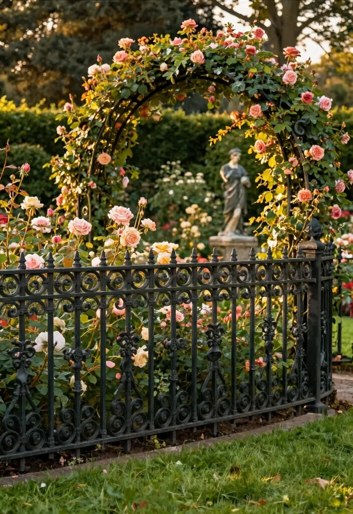 16 Cast Iron Fence Ideas With Classic Elegance - 1. Vintage Victorian Charm 1