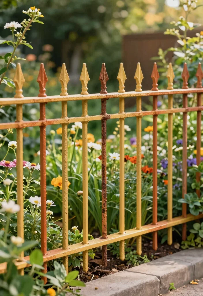 16 Cast Iron Fence Ideas With Classic Elegance - 11. Eco-Friendly Finishes 1