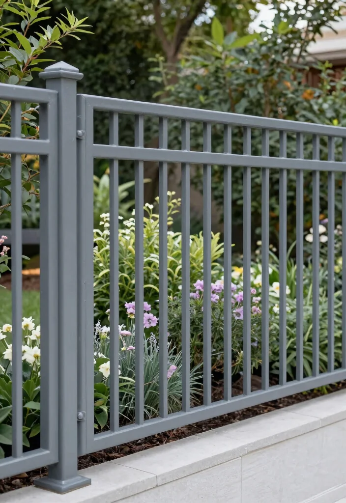 16 Cast Iron Fence Ideas With Classic Elegance - 12. Monochromatic Elegance 1