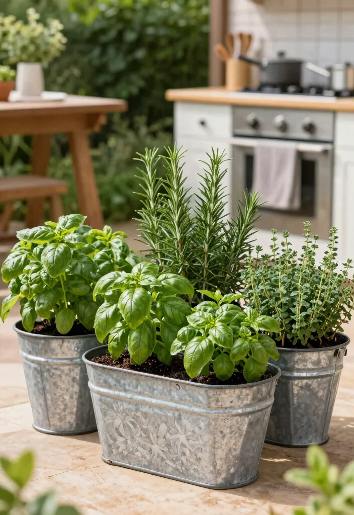 16 Galvanized Planter Ideas With Rustic Farmhouse Vibes - 13. Galvanized Planter Herb Garden 1