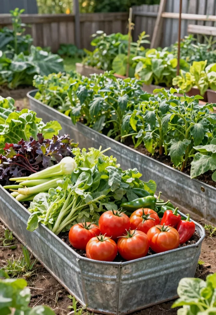 16 Galvanized Planter Ideas With Rustic Farmhouse Vibes - 9. Galvanized Planter Food Garden 1