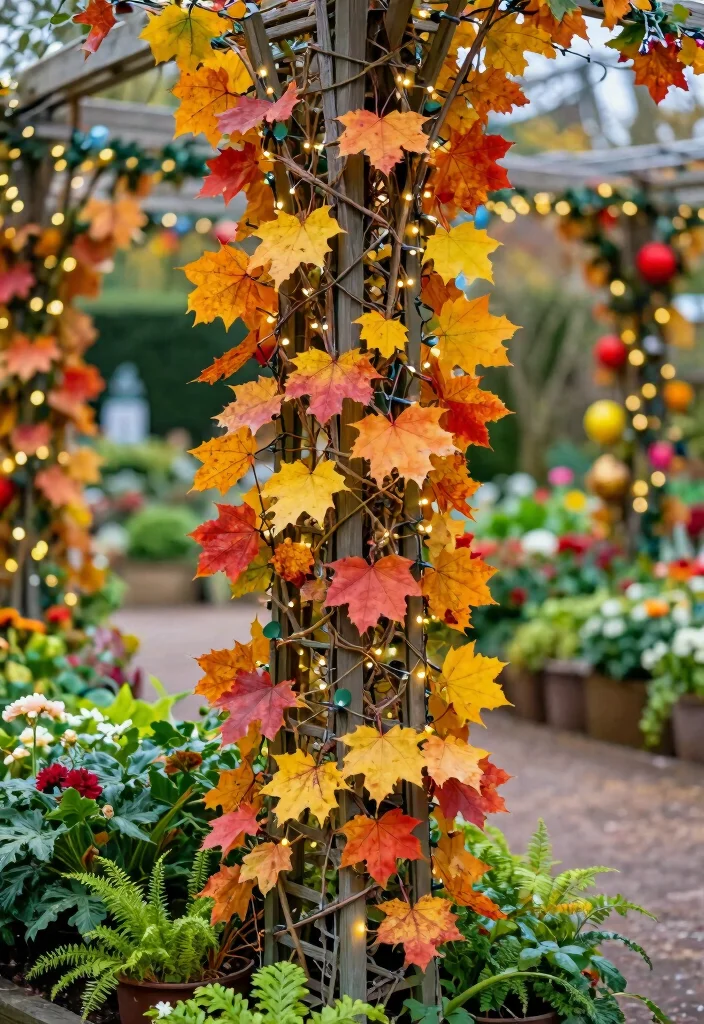 16 Garden Trellis 2026 Trending Ideas With Beautiful Vertical Style - 16. Trellis with Seasonal Decorations 1