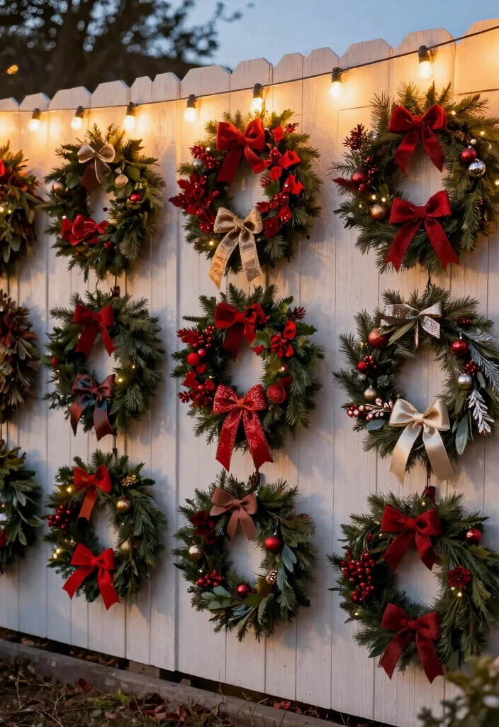 16 Hog Panel Fence Ideas With Modern Farmhouse Style - 16. Seasonal Decor Display 1