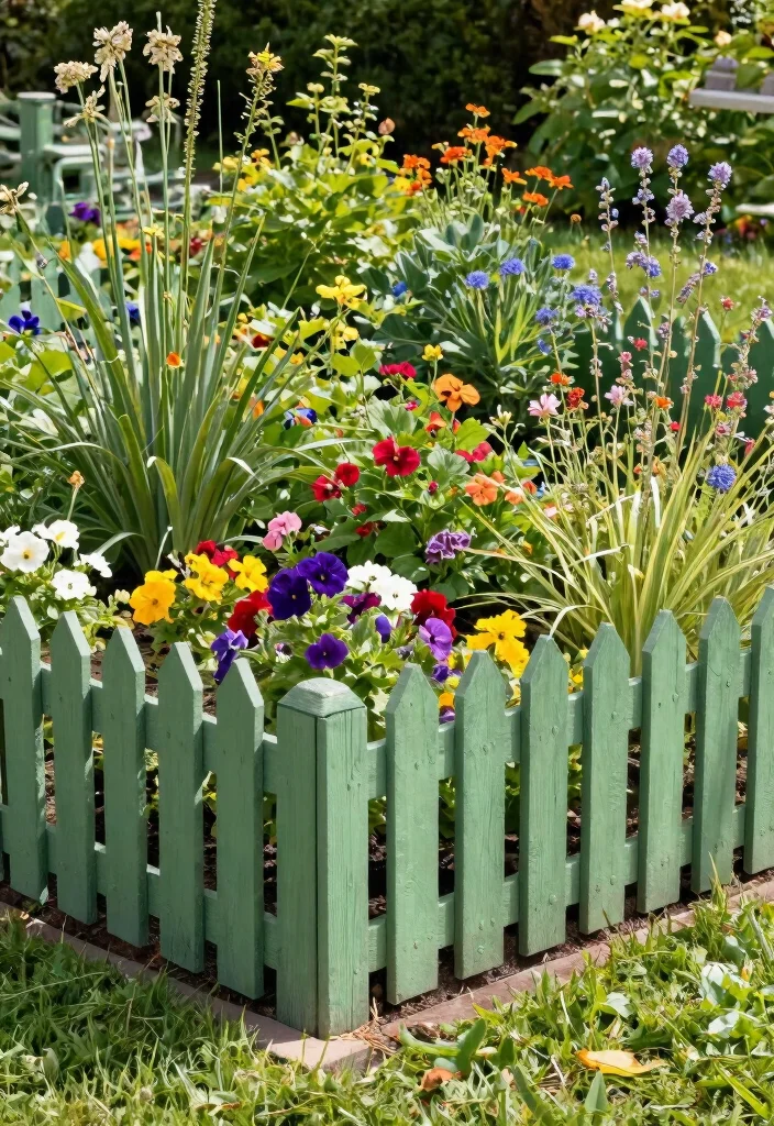 16 Hog Panel Fence Ideas With Modern Farmhouse Style - 3. Rustic Border for Flower Beds 1