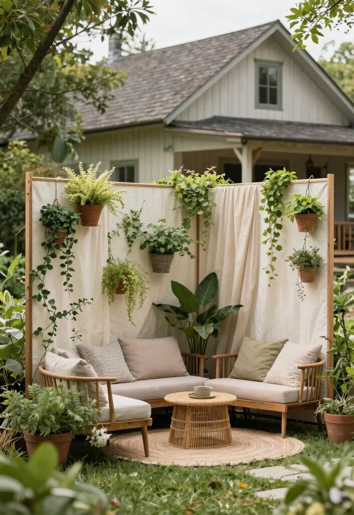 16 Hog Panel Fence Ideas With Modern Farmhouse Style - 5. Stylish Privacy Screen 1