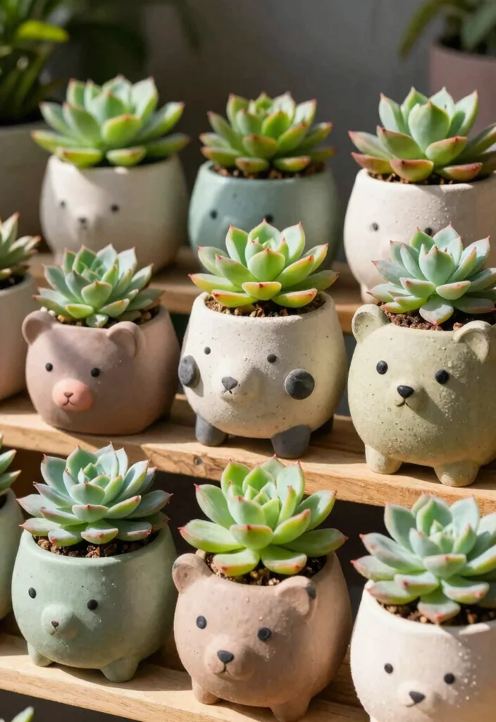 16 Indoor Succulent Planter Ideas With Minimal Style 14 16 Indoor Succulent Planter Ideas With Minimal Style - 14. Unique Shaped Planters 1