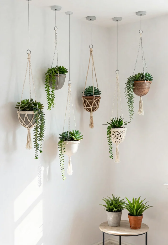 16 Indoor Succulent Planter Ideas With Minimal Style 2 16 Indoor Succulent Planter Ideas With Minimal Style - 2. Hanging Planters 1