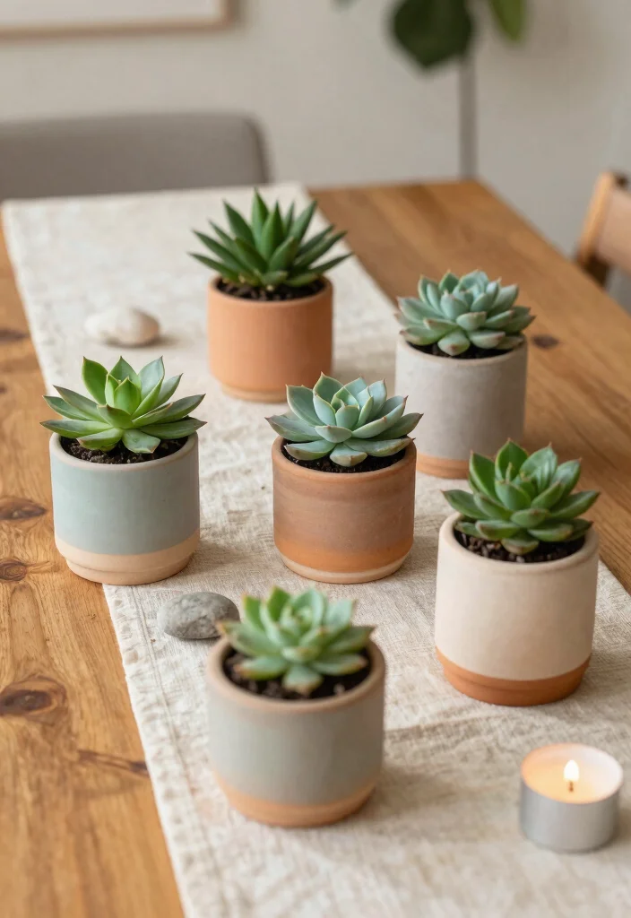 16 Indoor Succulent Planter Ideas With Minimal Style 3 16 Indoor Succulent Planter Ideas With Minimal Style - 3. Minimalist Clay Pots 1