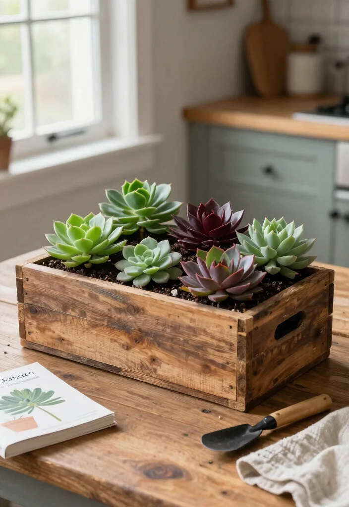 16 Indoor Succulent Planter Ideas With Minimal Style 5 16 Indoor Succulent Planter Ideas With Minimal Style - 5. Rustic Wooden Boxes 1