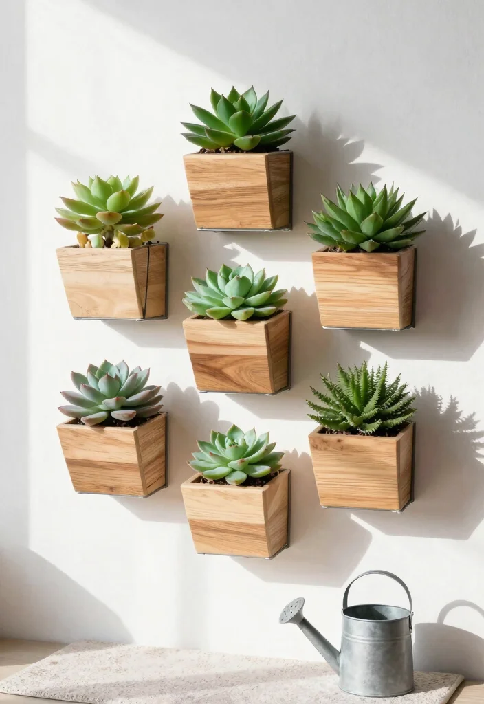 16 Indoor Succulent Planter Ideas With Minimal Style 6 16 Indoor Succulent Planter Ideas With Minimal Style - 6. Wall-Mounted Planters 1