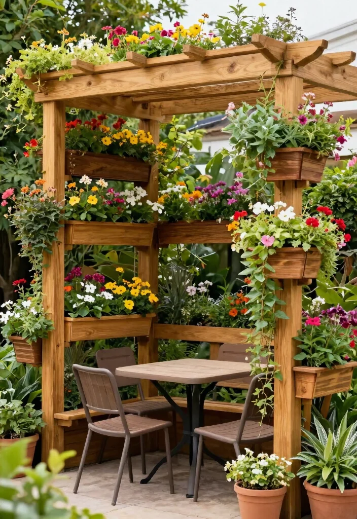 16 Lean to Pergola Ideas That Fit Small Spaces - 4. Vertical Garden Lean to Pergola 1