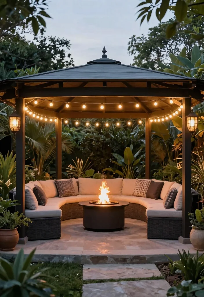 16 Lean to Pergola Ideas That Fit Small Spaces - 9. Lean to Pergola with Fire Pit 1