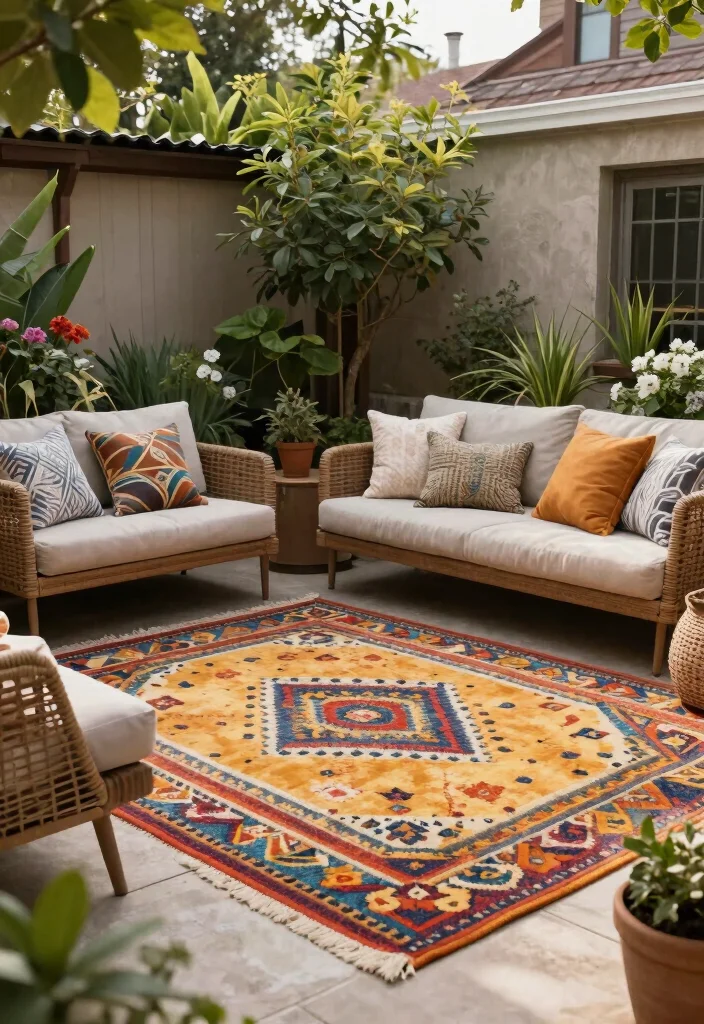 16 Outdoor Decor Backyard 2026 Trending Ideas That Feel Cozy & Stylish - 12. Outdoor Rugs 1