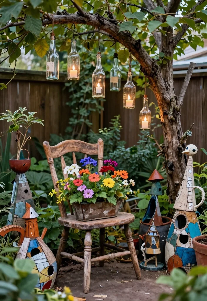 16 Outdoor Decor Backyard 2026 Trending Ideas That Feel Cozy & Stylish - 3. Upcycled Decor 1